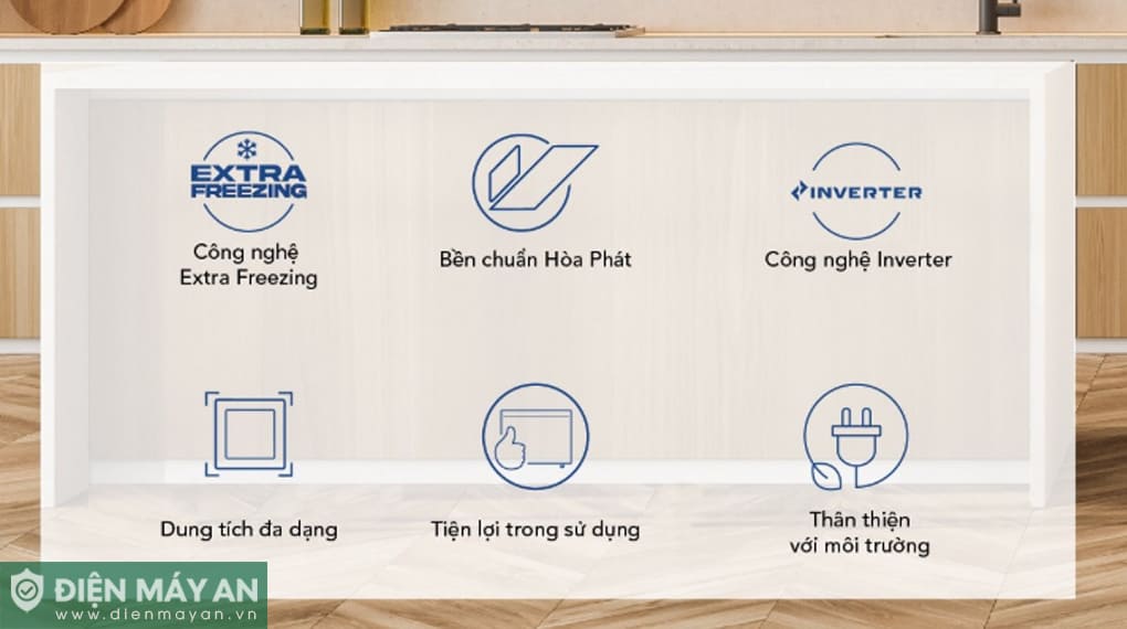Tủ đông Hòa Phát Inverter 205 Lít HPF BD8205